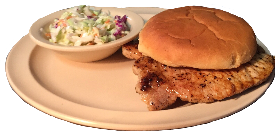 Sandwiches Smokey D S - Butterfly Pork Chop Sandwich (1100x536), Png Download