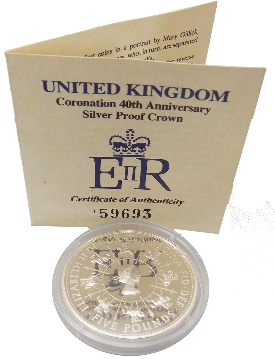 Pre-owned Uk 1993 Proof Coronation 40th Anniversary (900x1187), Png Download