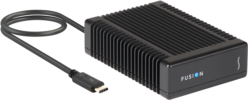 Fusion Thunderbolt 3 Pcie Flash Drive - Nvme Thunderbolt 3 Enclosure (850x365), Png Download