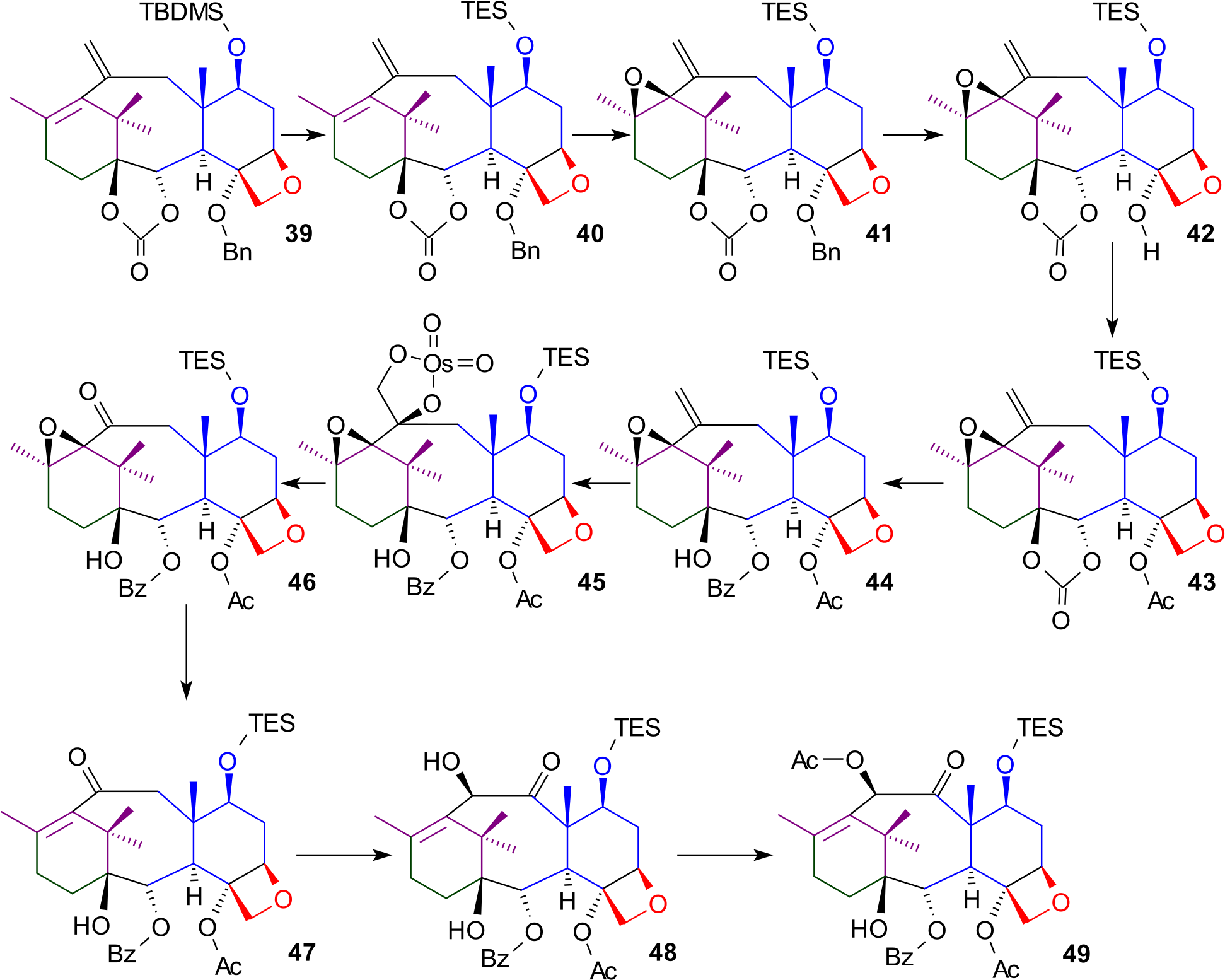 Open - Taxol Synthesis (2000x1623), Png Download