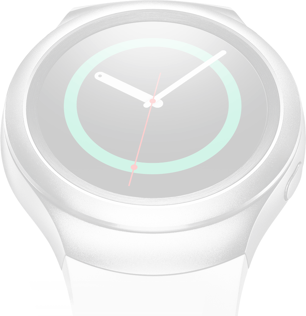 Dimmed Image Of Silver Gear S2 On Left - Samsung Gear S2 R720 Silver (998x1030), Png Download
