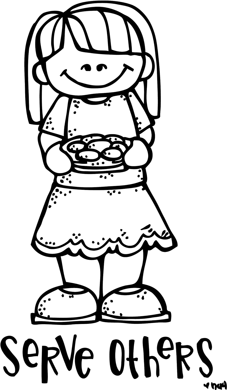 Serving - Serve Others Coloring Sheet (938x1600), Png Download