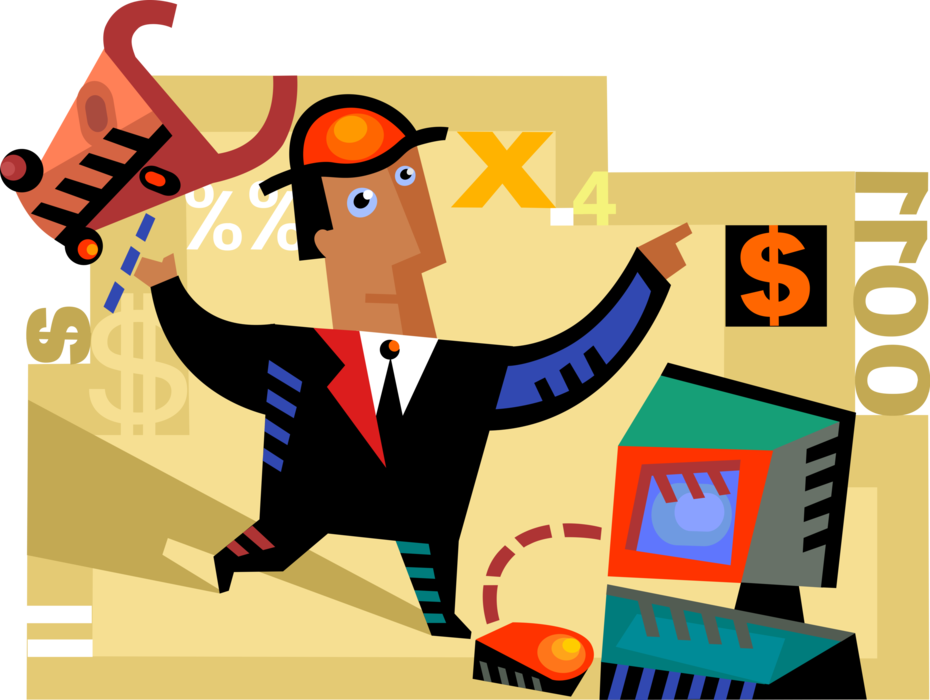 Vector Illustration Of Financial Investor Invests Money - Cartoon (930x700), Png Download