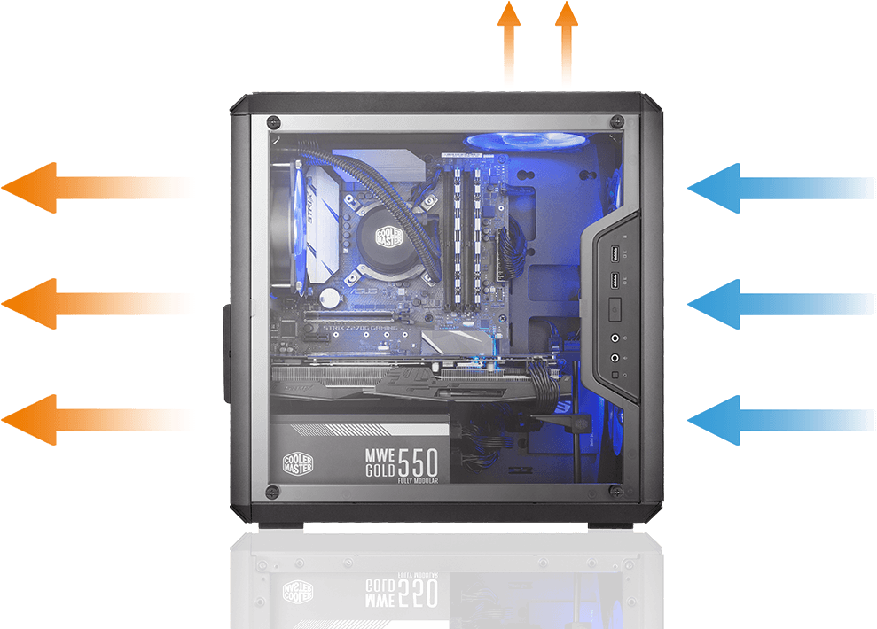 Excellent Thermal Performance - Cooler Master Masterbox Q300l (1000x713), Png Download