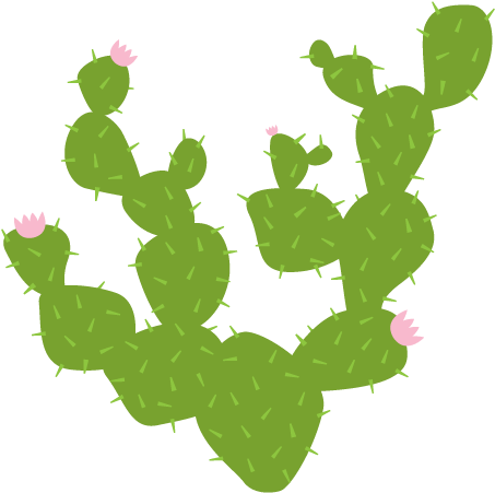 Wall Decal Weedecor - Prickly Pear Cactus Png (660x500), Png Download