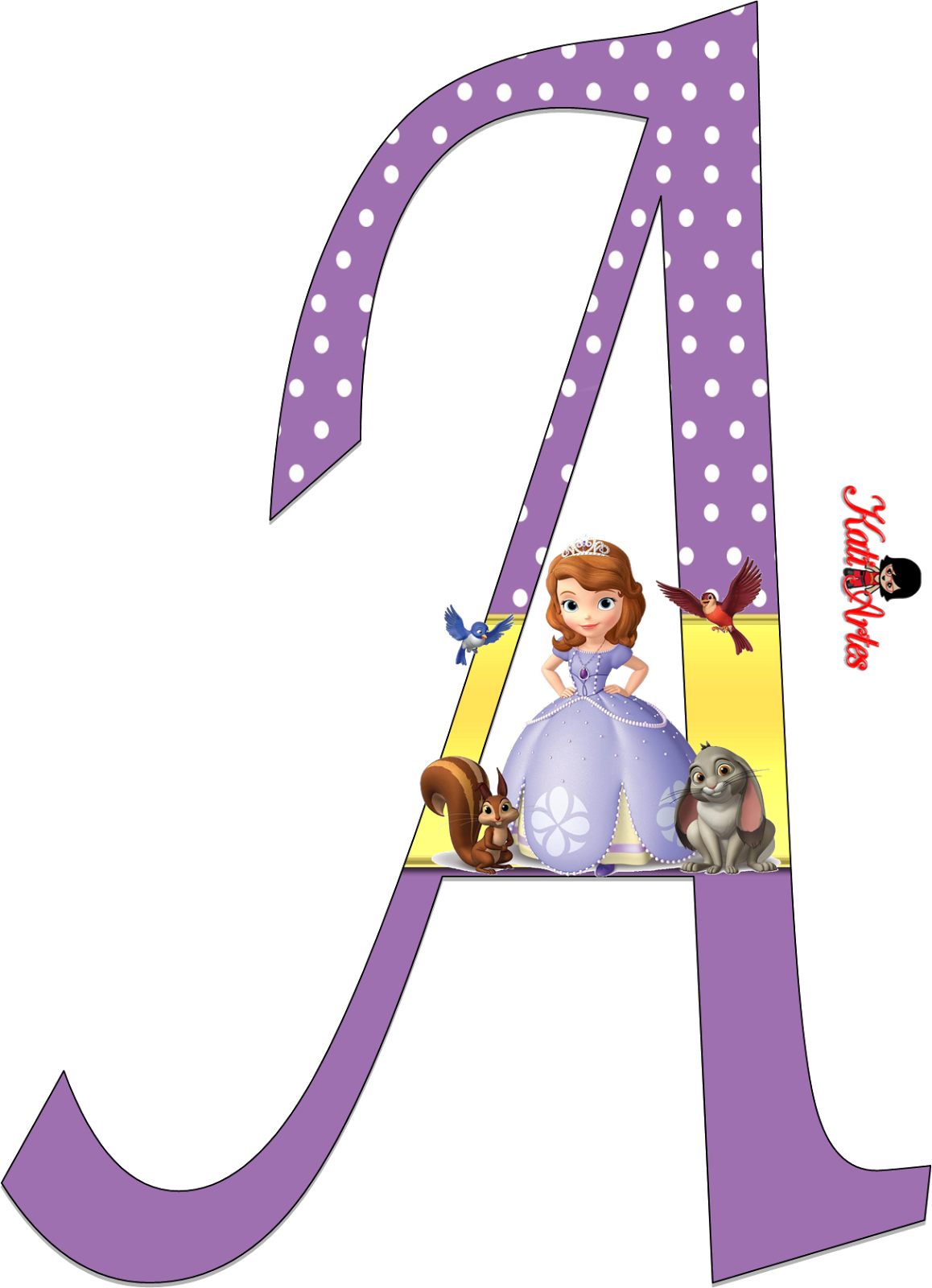 Superhero Alphabet, Purple Princess Party, Princesa - Sofia The First Alphabet Letters (1158x1600), Png Download