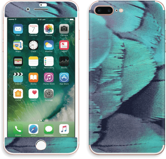 Plumas Turquesas - Apple Iphone 7 Plus 128gb Simfree Mobile Phone - Gold (800x767), Png Download