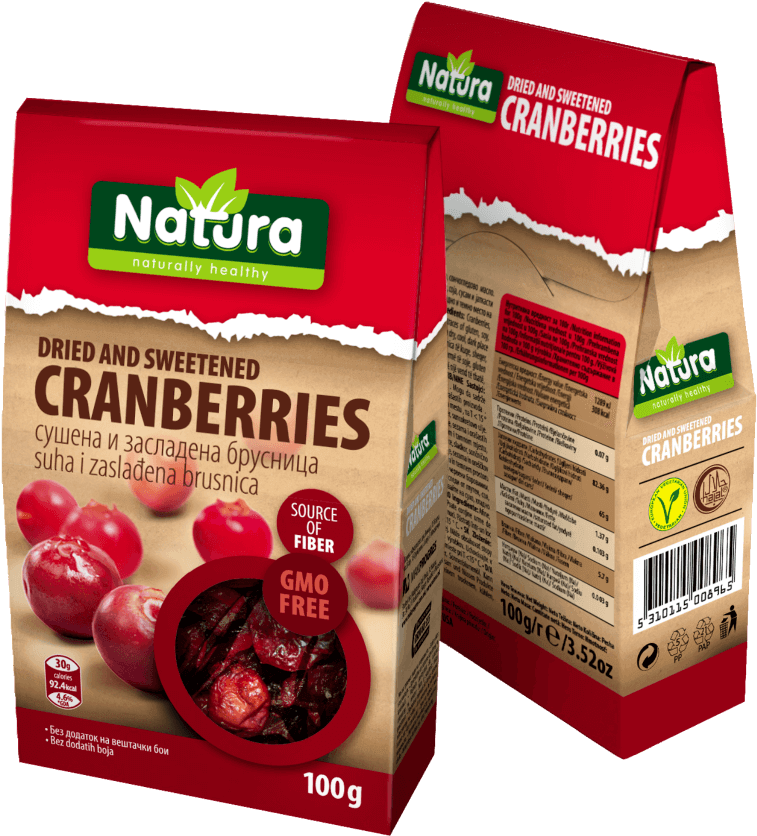 Dried And Sweetened Cranberries - Natura Muesli, Cranberry - 10.58 Oz (960x959), Png Download