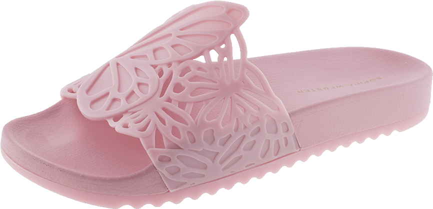 Sophia Webster 20mm Lia Butterfly Rubber Slide Flats - Flip-flops (960x1223), Png Download