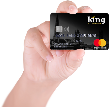 King Prepaid Mastercard, Hochgeprägt Und Ohne Schufa - Smartphone (800x526), Png Download