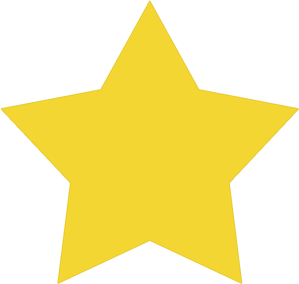 Star-icon - Yellow Star With Black Background (612x576), Png Download