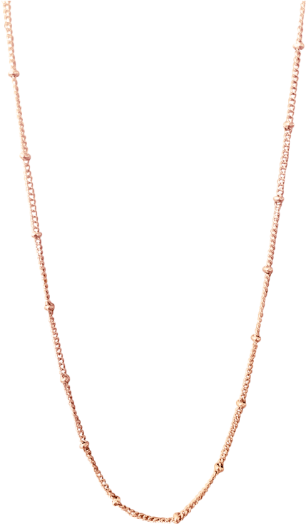 Love Lockets Rose Gold Short Fine Ball Chain 50cm - Necklace (1440x800), Png Download