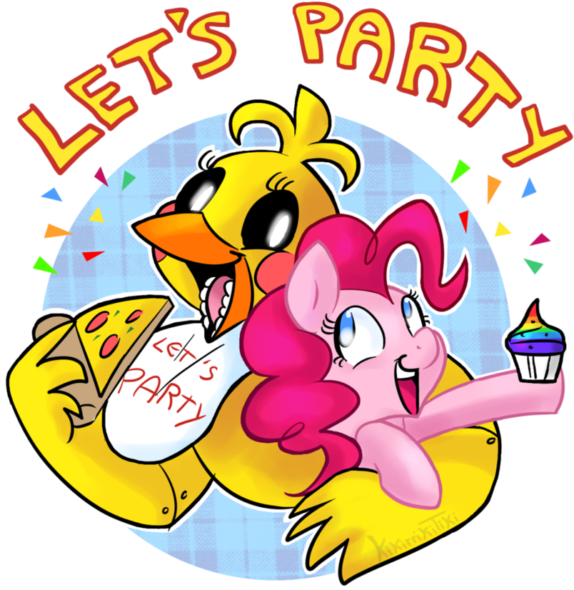 Let's Party Png Graphic Transparent Stock - Let's Party Toy Chica Fnaf (877x911), Png Download