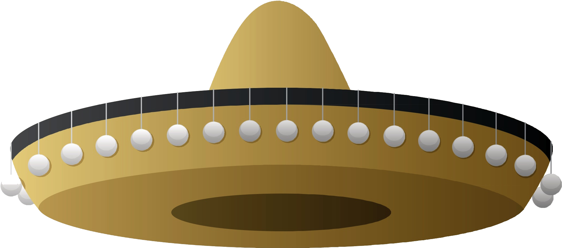 Sombrero Png Transparent Background - Chapéu De Mexicano Png (2022x1025), Png Download