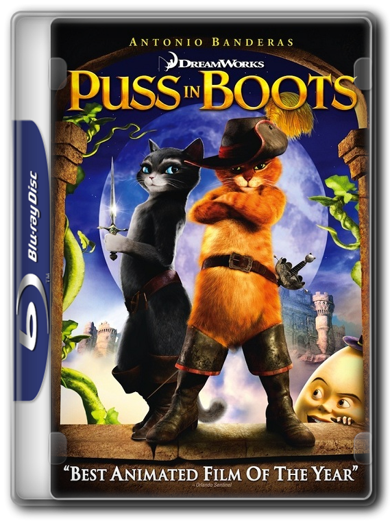 Plot Outline Puss In Boots - Puss In Boots Dvd (569x760), Png Download