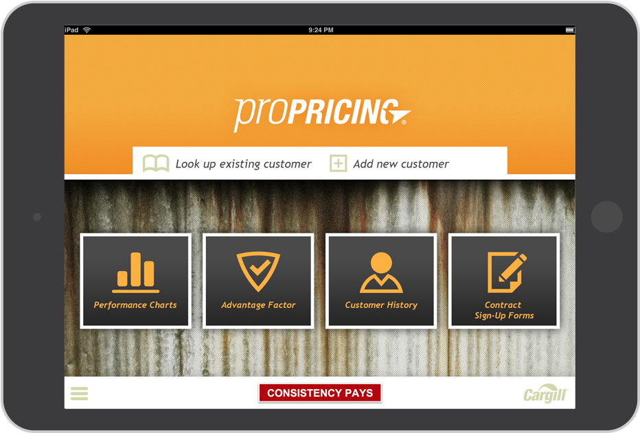 Propricing Mobile - Ipad App - Main Menu - Mobile Phone (1120x630), Png Download