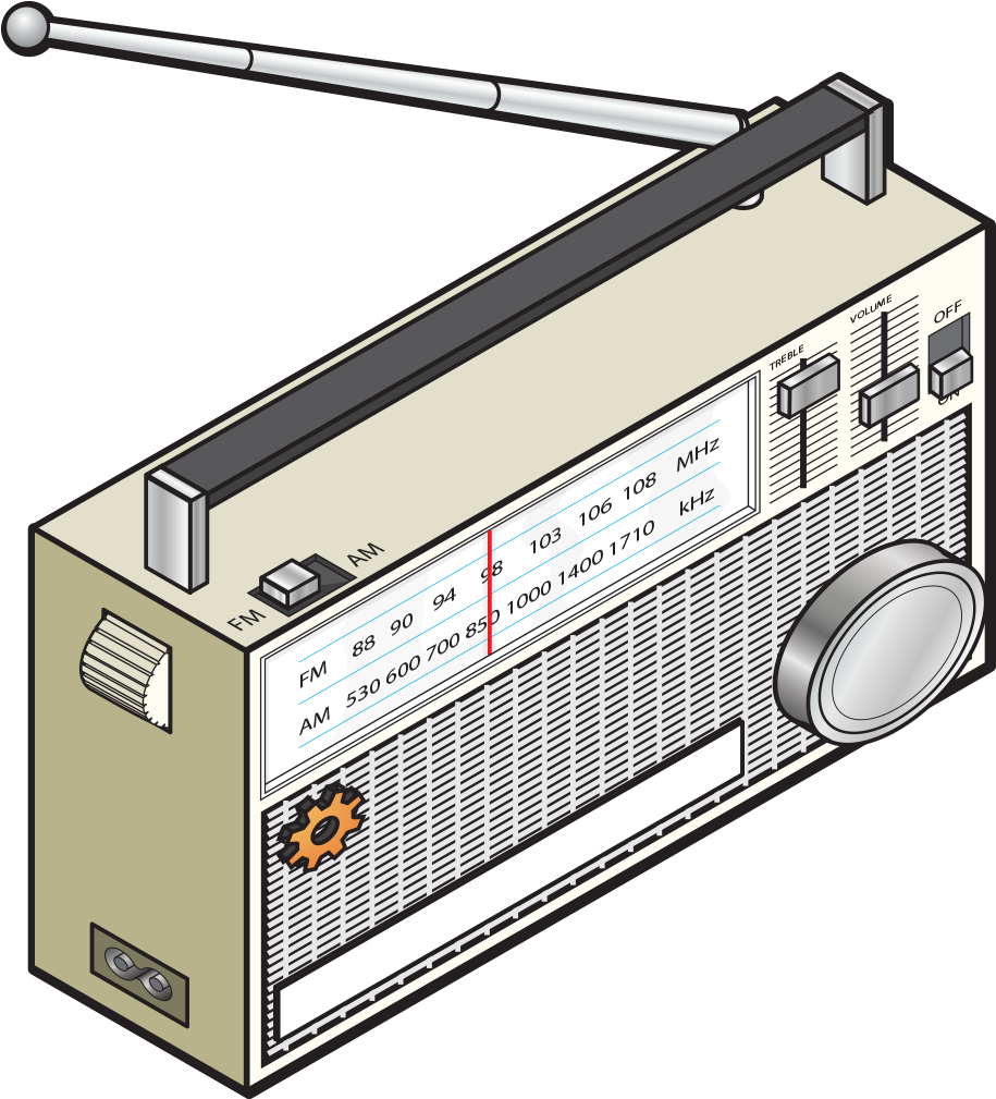 Radio Vector Png Download - Radio Animation Png (1400x1024), Png Download