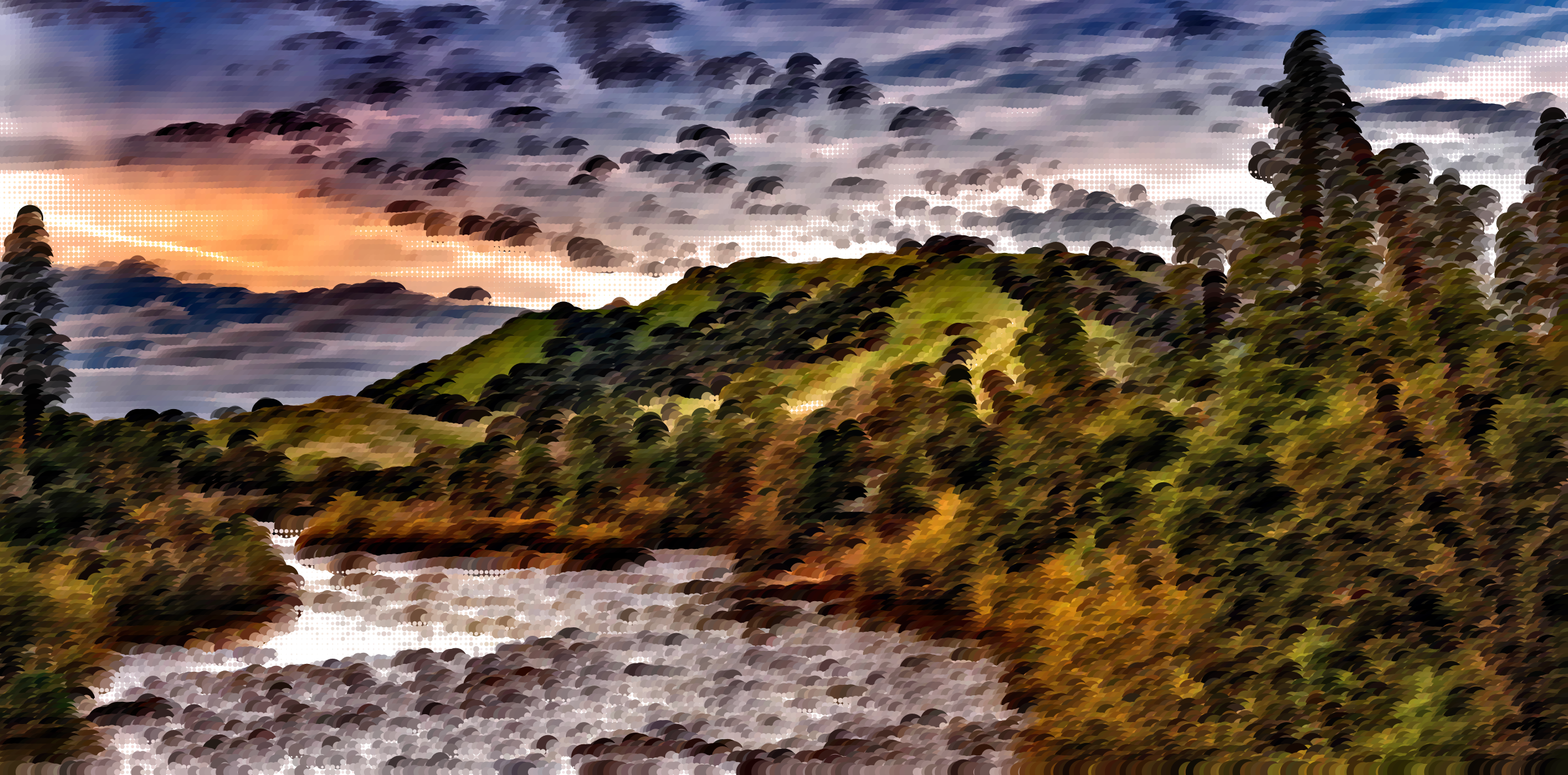 This Free Icons Png Design Of Surreal American River (2400x1186), Png Download