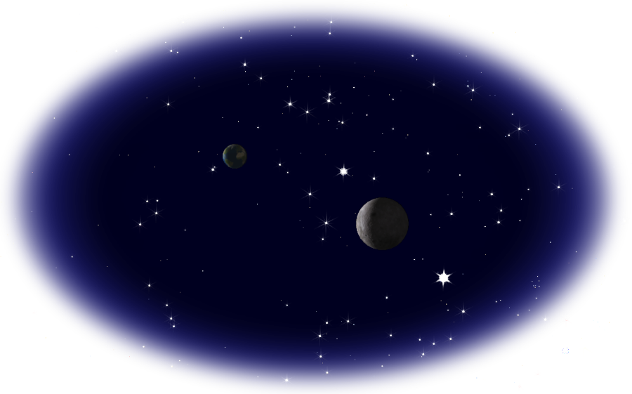 The Earth, The Stars - Moon (900x561), Png Download