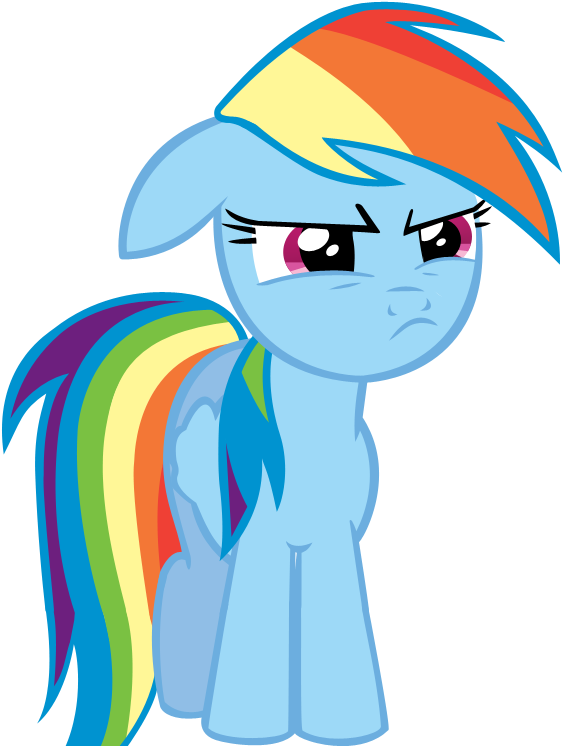 This Is A Unicorn - Rainbow Dash Angry Png (570x750), Png Download