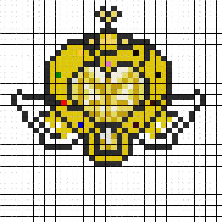 Sailor Moon Stars Brooch Perler Bead Pattern - Bead (840x840), Png Download