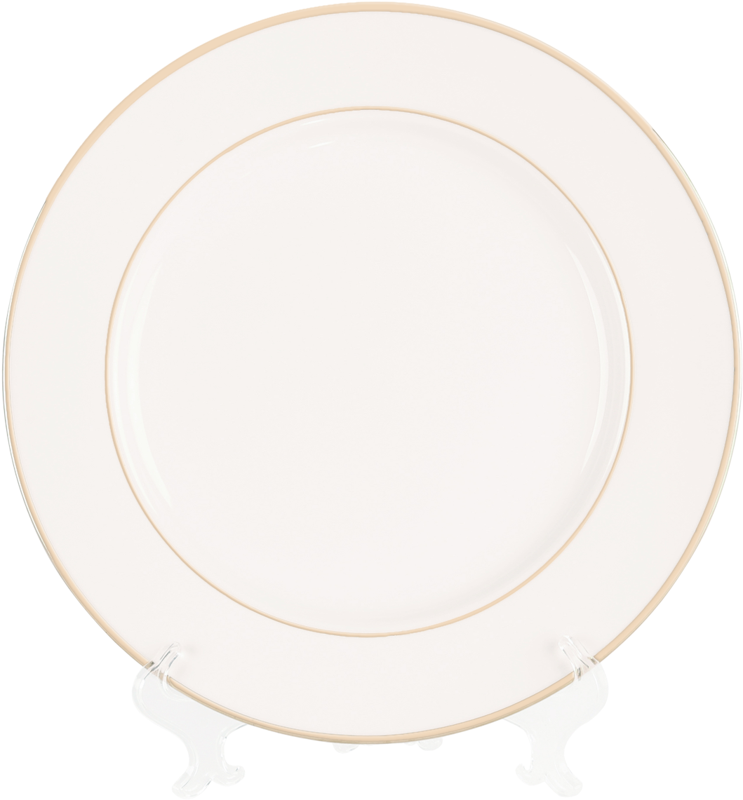 White With Gold Border, Chop Plate 12” - Plate (1650x1460), Png Download