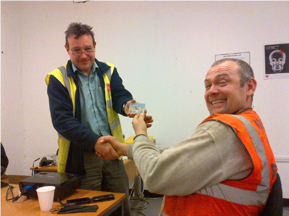 Brogan Group Presented With Green Card Award From John - Senior Citizen (829x435), Png Download
