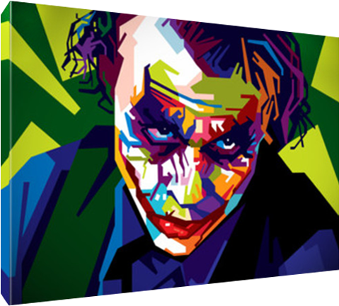Canvas Stretched And Gallery Wrapped Over - Heath Ledger In Wpap (600x600), Png Download