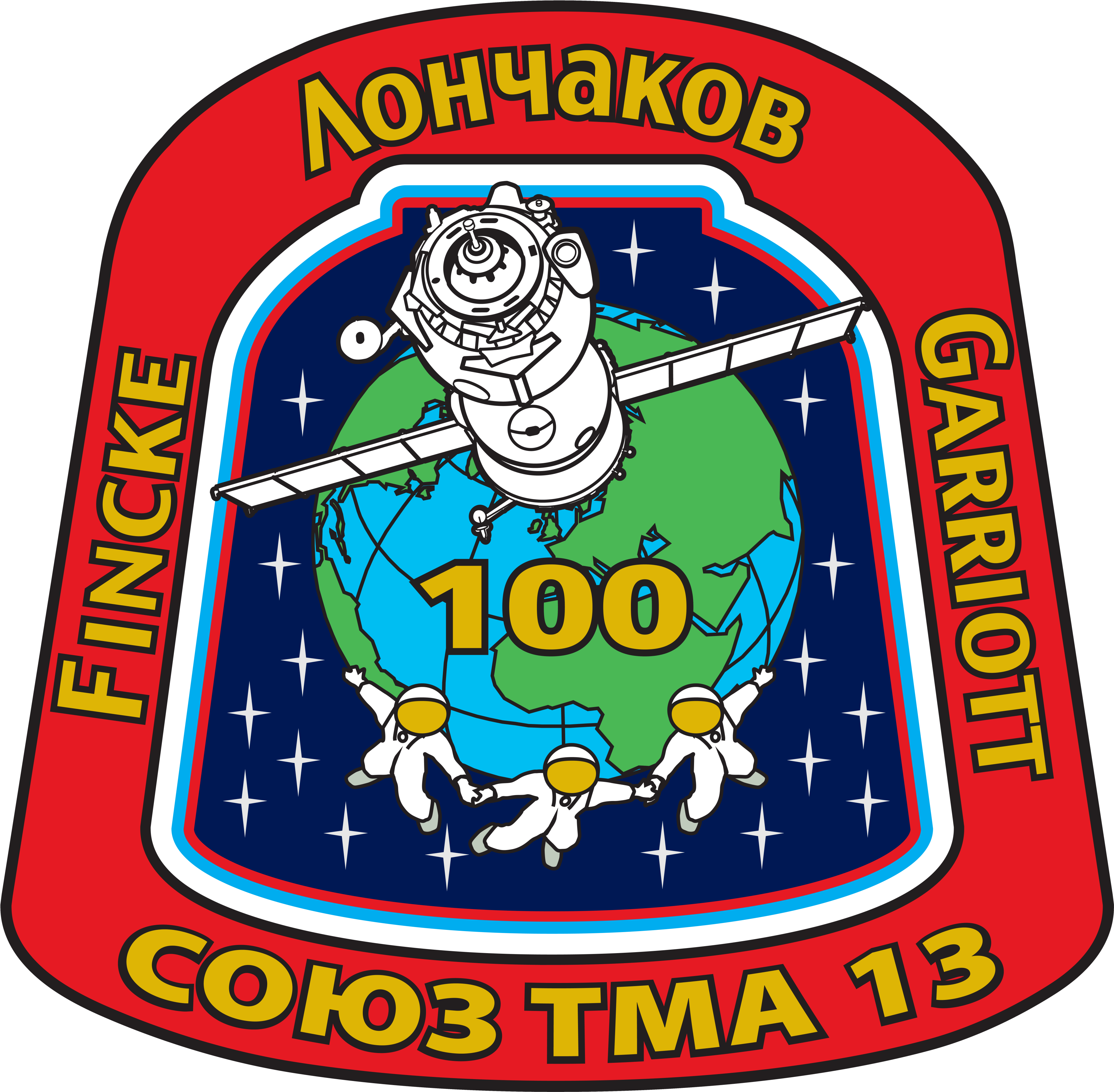 Soyuz Tma 13 Mission Patch - Soyuz Tma-13 (3550x3482), Png Download
