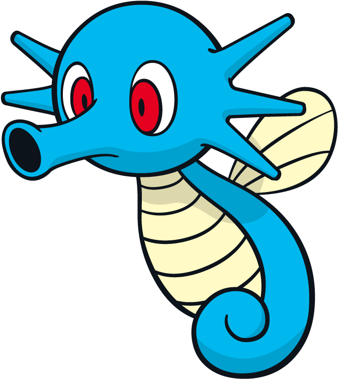 Horsea Pokemon Character Vector Art - Horsea Pokemon (800x800), Png Download