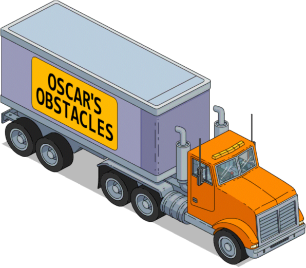 Oscar's Obstacles Truck - Simpsons Tapped Out Cars (596x522), Png Download