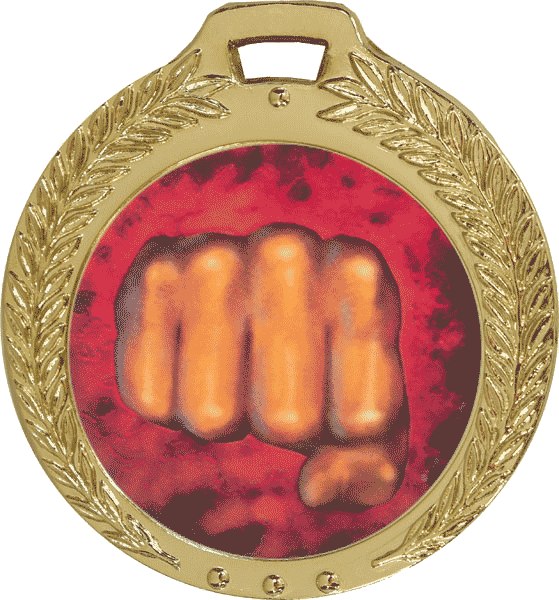 1 3/4" Wreath Insert Holder Medal - Martial Arts Resin Trophies (559x600), Png Download