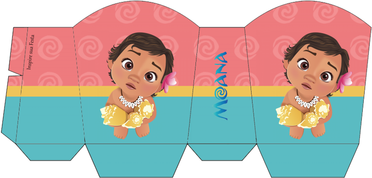 Personalizados Gratuitos Inspire Sua Festa ® - Personalizados Moana Baby Para Imprimir (800x445), Png Download
