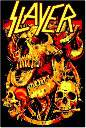 Skulls Blacklight Poster - Slayer Blacklight Poster (600x600), Png Download