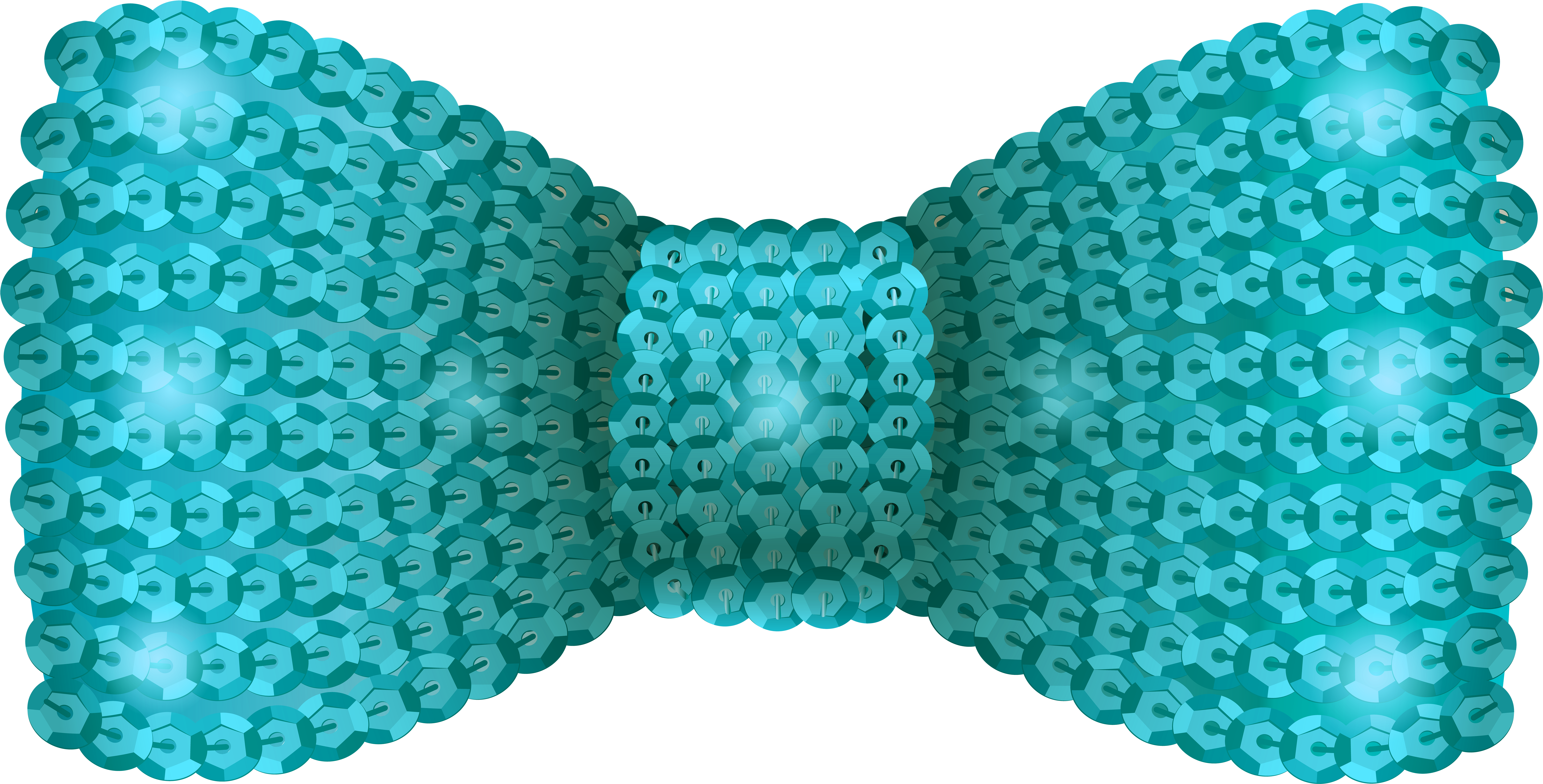 Blue Sequin Bow Tie (8000x4101), Png Download