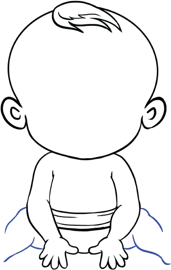 Baby At Getdrawings Com - Draw A Baby (678x600), Png Download
