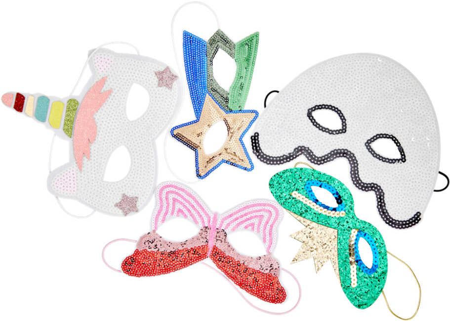 Kids Sequin Masks By Rice Dk - Sequin Masks (1000x1000), Png Download