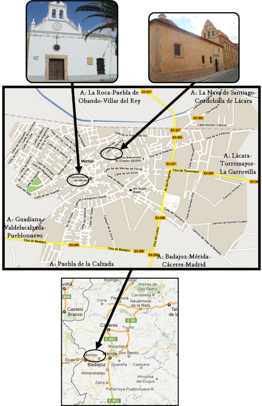 Situación De Montijo Y De La Ermita De Jesús Y El Convento - Diagram (517x800), Png Download