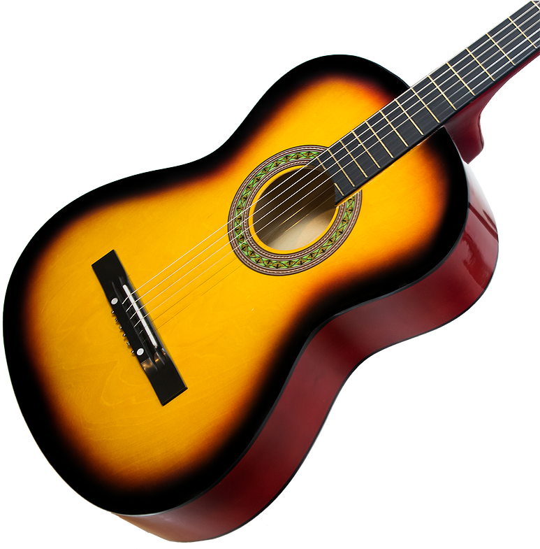 Full Size, Sunburst - Acoustic Guitar (784x784), Png Download