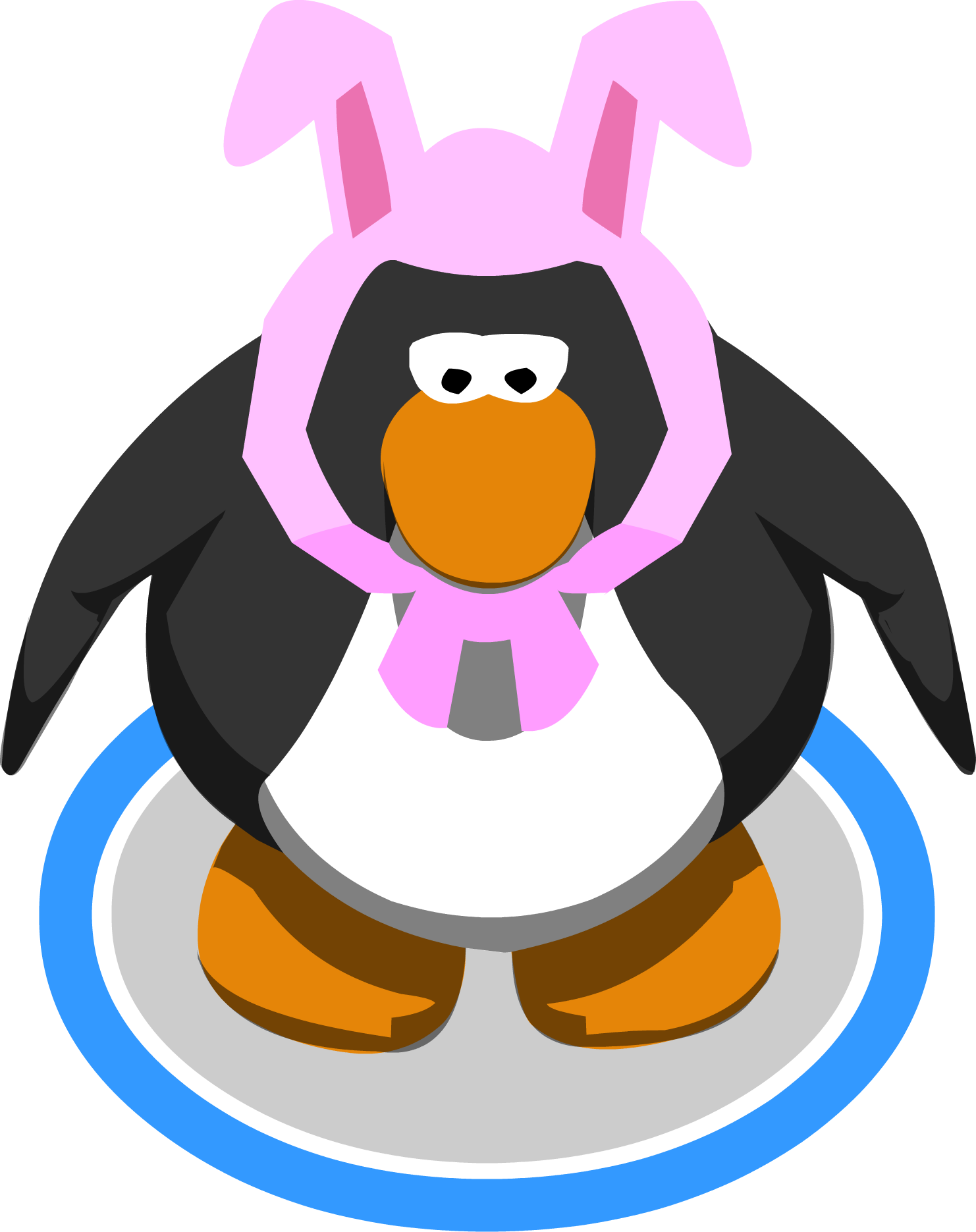 Pink Bunny Ears 2 - Club Penguin Vuvuzela (1482x1871), Png Download