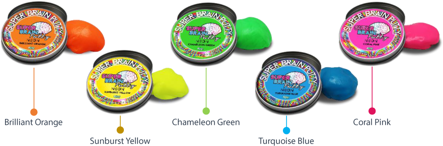 Super Brain Putty 20g Mini Tins - Super Brain Putty Metallic (960x337), Png Download
