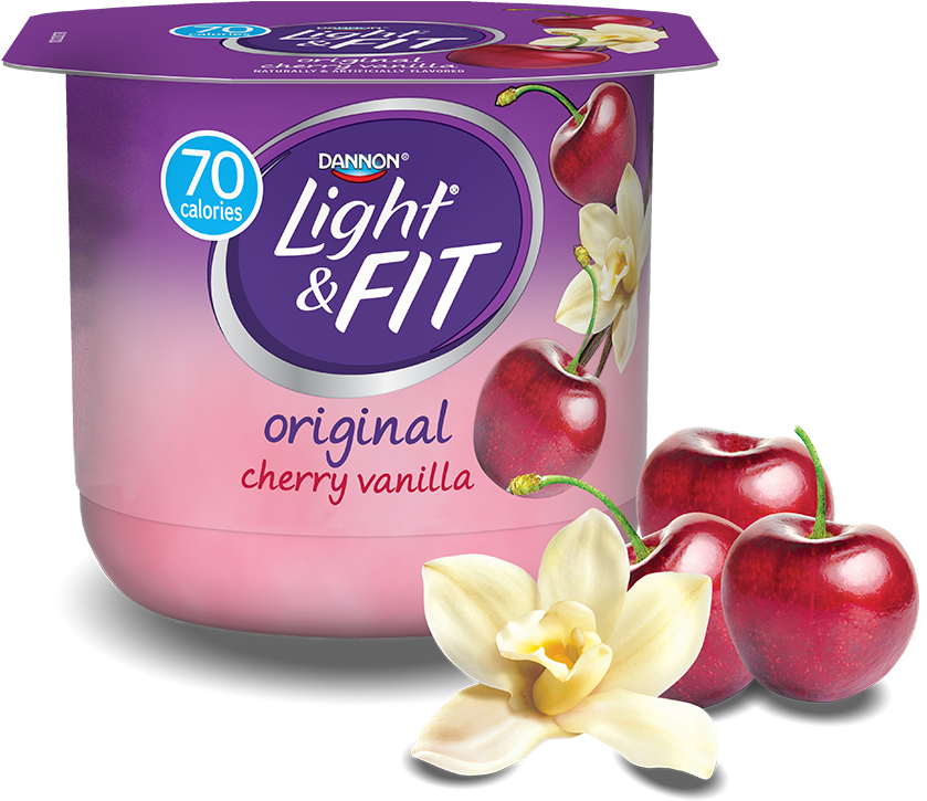 Cherry Vanilla Nonfat Yogurt - Dannon Light & Fit Nonfat Yogurt Toasted Coconut (1140x810), Png Download