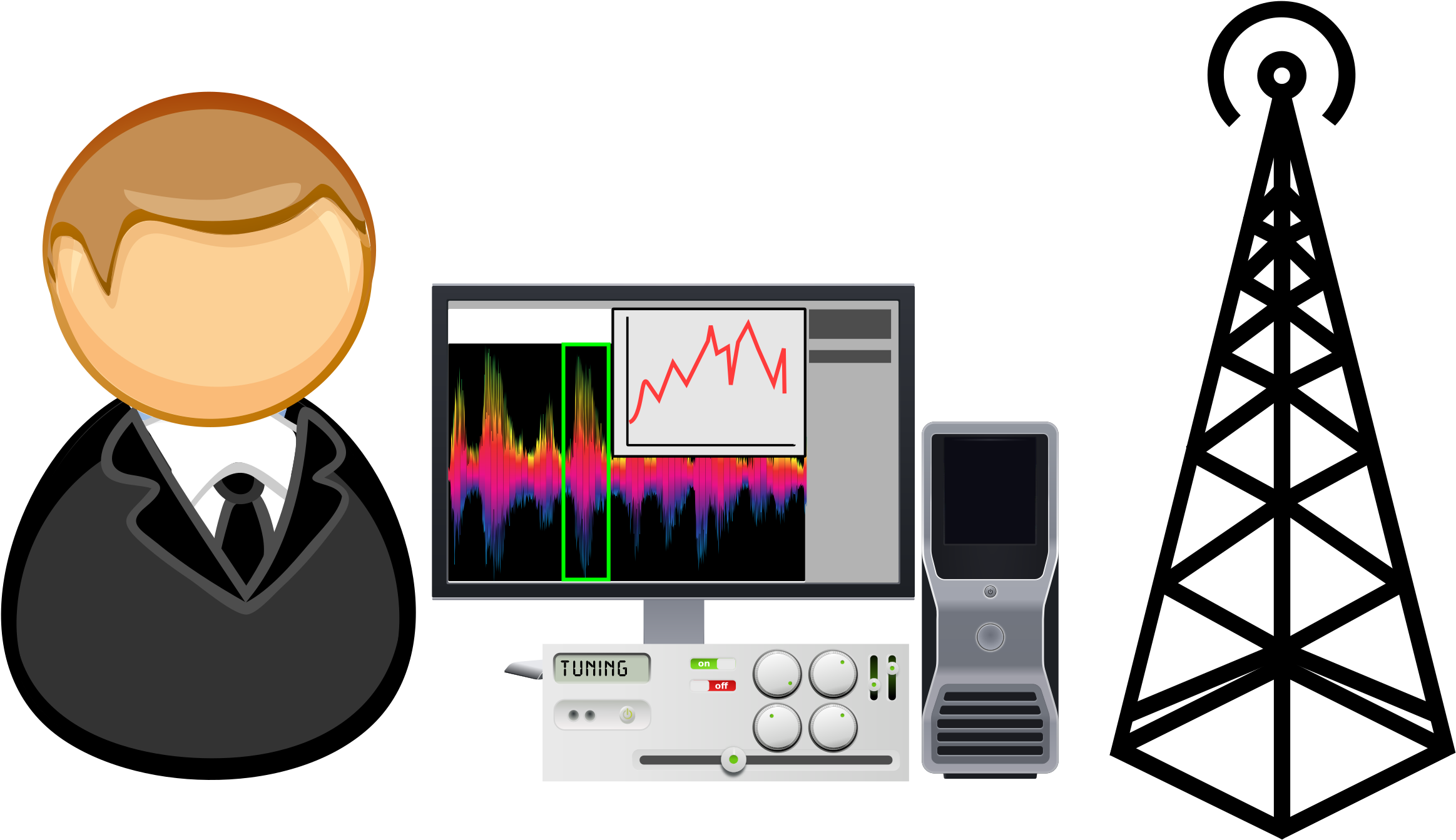 This Free Icons Png Design Of Signal / Spectrum Analyst (2400x1416), Png Download