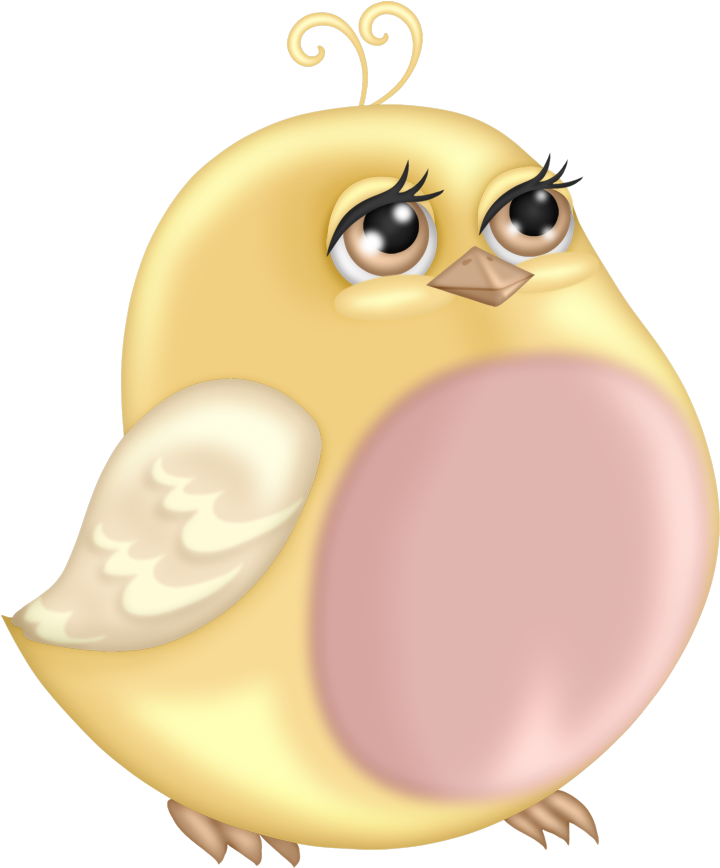 ᗷírđ - Cute - Clipart - Draw Cartoon Birds, Cute Cartoon, - Clip Art (786x900), Png Download