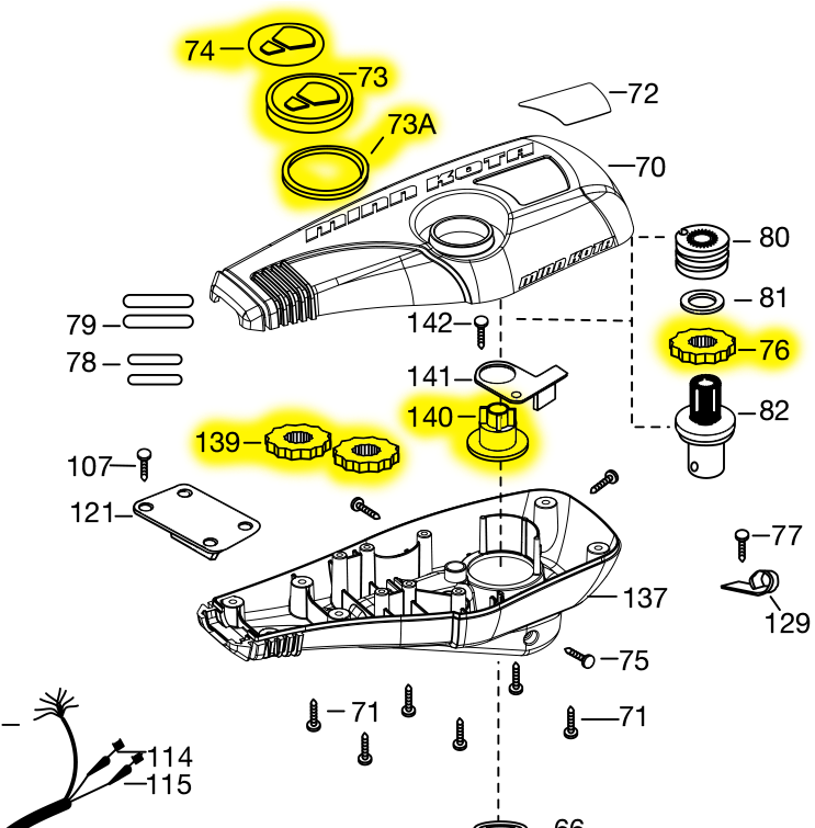Minn Kota Edge Yellow Pointer Disc Kit - Minn Kota, Inc. (828x754), Png Download