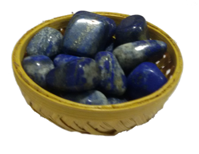 Lapis Lazuli Pebbles In Basket - Rock (800x800), Png Download