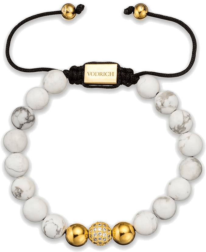 Howlite 1 V=1529383454 - Aurum Brothers Bracelet On Keys (1000x1000), Png Download