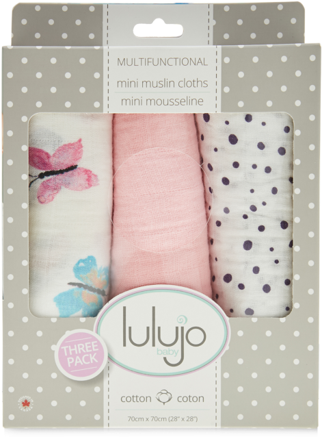 Pink Butterfly Muslin Receiving Blanket Set - Pink Butterfly Muslin Blankets (700x700), Png Download