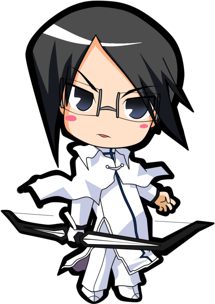 Render Uryu Ishida Chibi By Allenwalker Chan - Anime Bleach Chibi Png (731x1032), Png Download