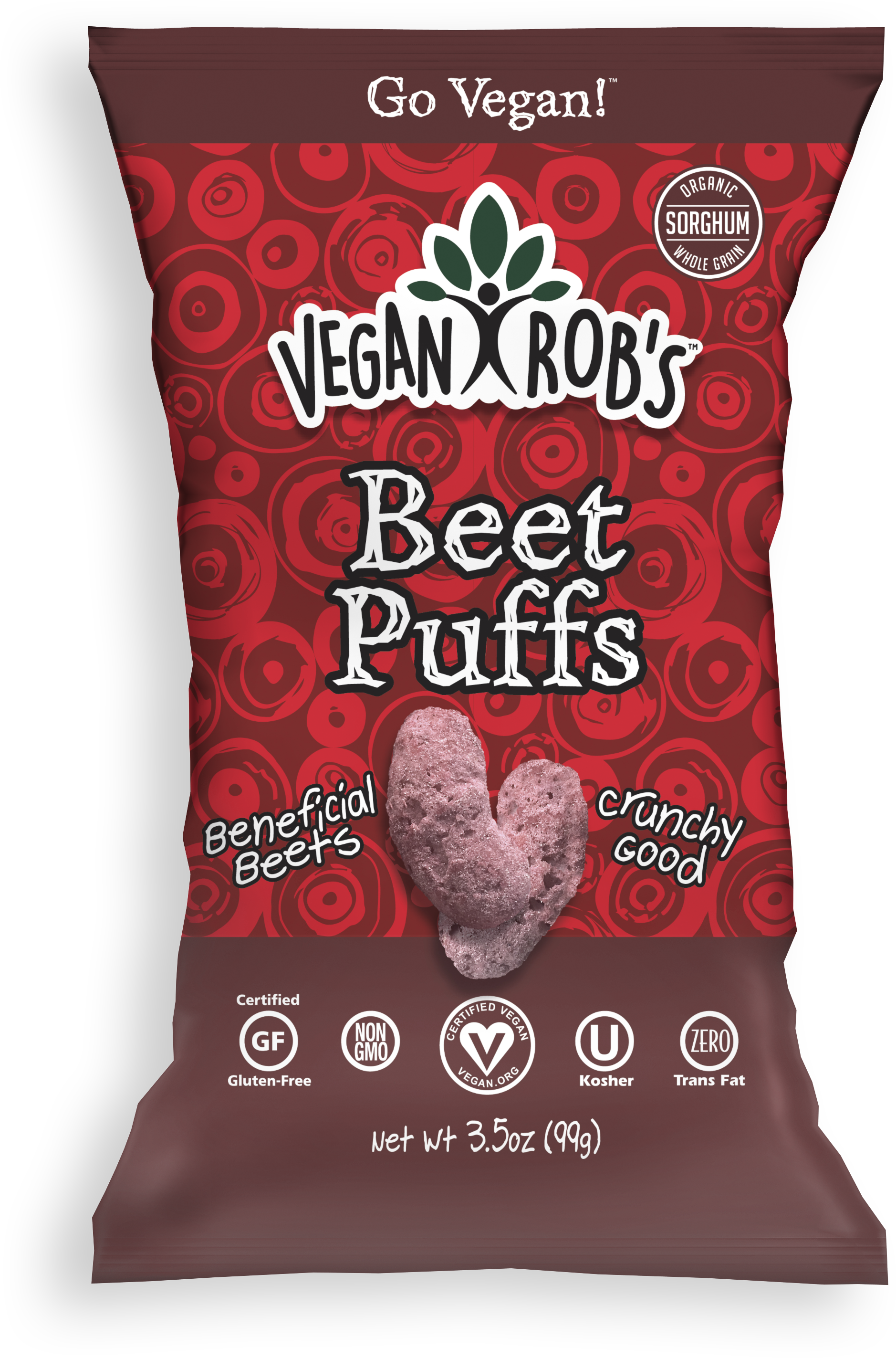 Vegan Beet Puffs Large - Vegan Rob's Beet Puffs (2934x3300), Png Download